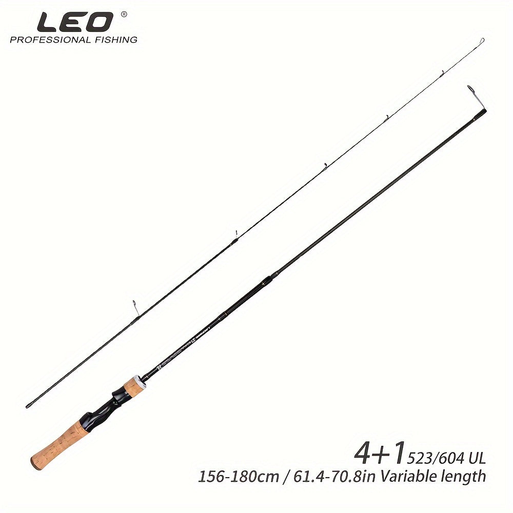 LEOFISHING Portable Travel Fishing Rod Lightweight Spinning Casting Rod