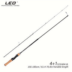 LEOFISHING Portable Travel Fishing Rod Lightweight Spinning Casting Rod