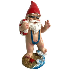 Swimming Gnome Dwarf Garden Ornament Resin Statue Decorative Swimsuit Crafts