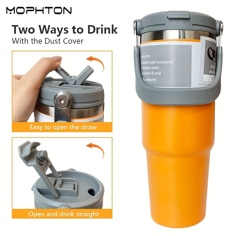 30oz Stainless Steel Insulated Cup With Straw