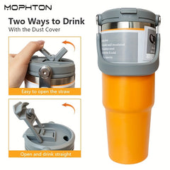 30oz Stainless Steel Insulated Cup With Straw