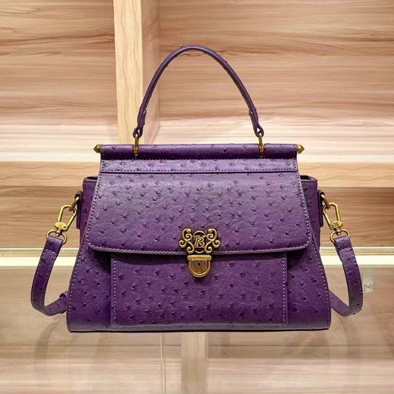 Arrival Women's Purple Quilted Crossbody Bag with Detachable Strap