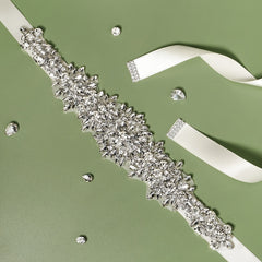 Bridal Rhinestone Belt Wedding Dress Sash Beaded Waist Chain