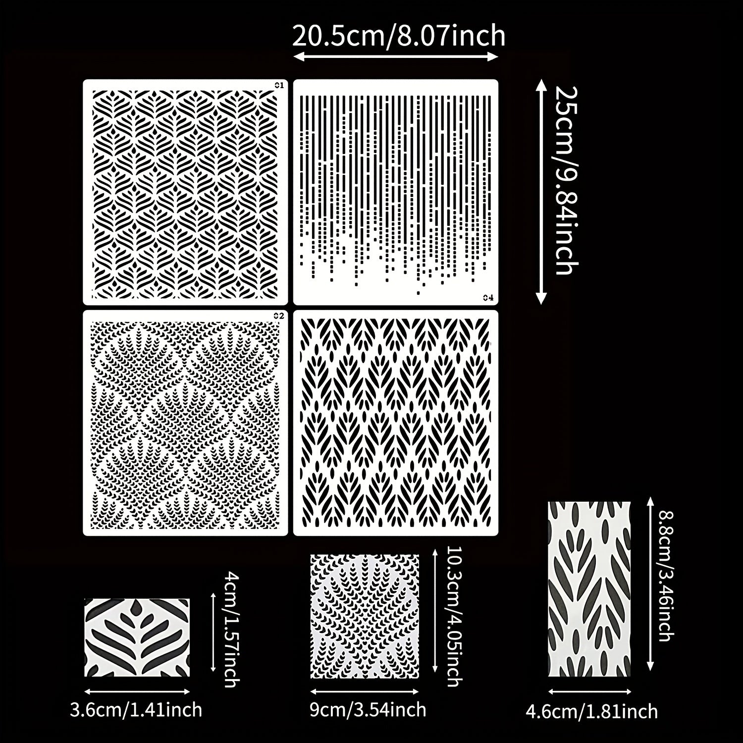 4pcs Wedding Cake Stencils Reusable Cake Decorating Templates DIY Baking