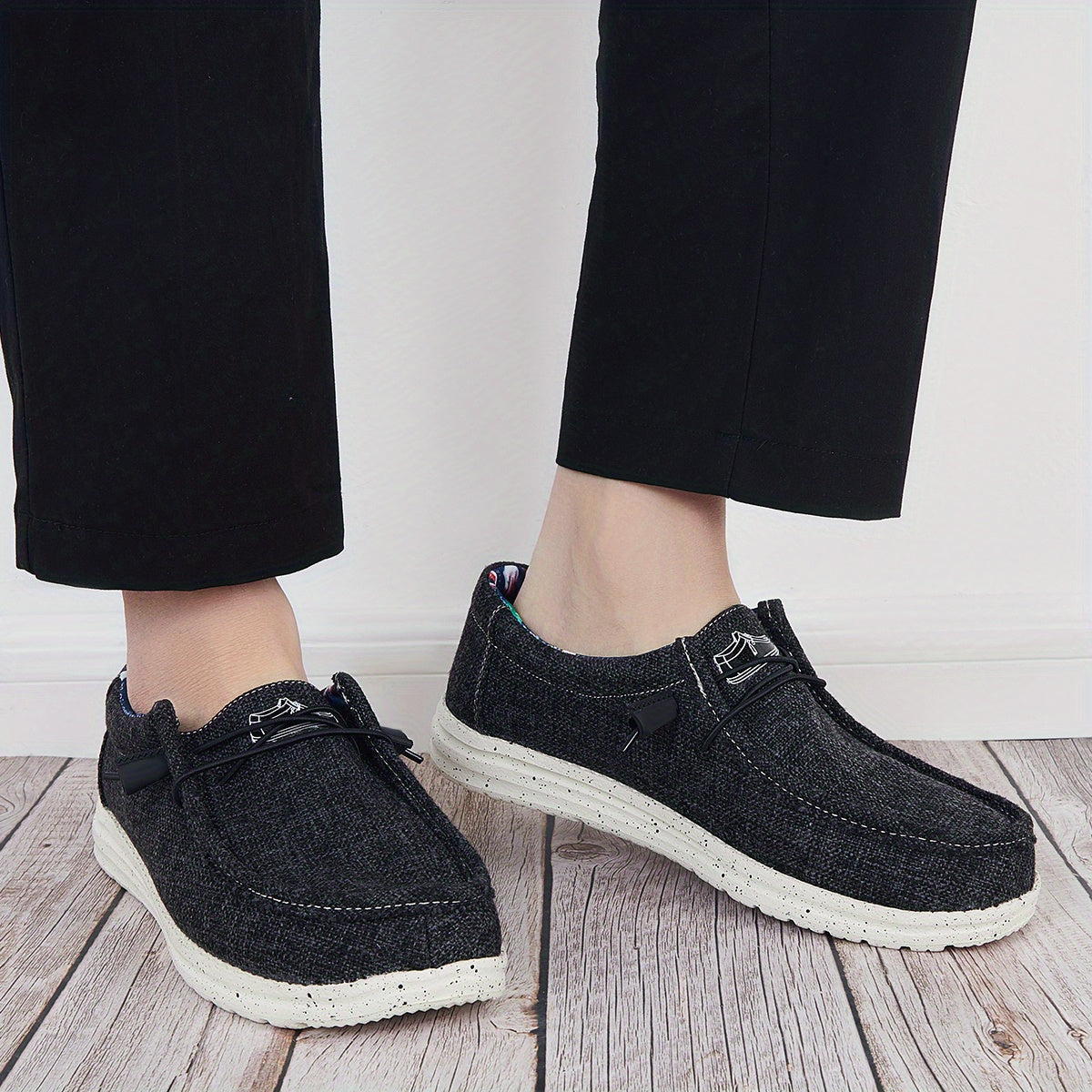 Men's Canvas Slip On Loafer Shoes Casual Anti skid Flat Sneakers