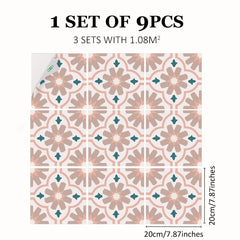 Bohemian Pattern Printed Floor Stickers - Non-slip Self-adhesive Tile Stickers