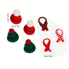 10pcs Mini Knitting Hats for Crafts DIY Ornament Doll Clothes Accessory