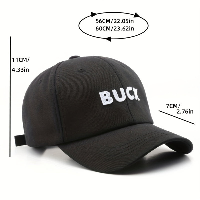 Buck Embroidered Denim Baseball Cap