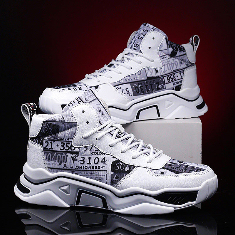 Men's Figure Graphic Lace Up Shoes