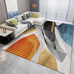Soft Faux Cashmere Area Rug Non Slip Machine Washable for Living Room & Bedroom