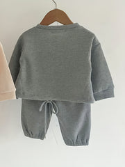 Baby Girl Animal Print Outfit Long Sleeve Pullover Top & Pants Suit