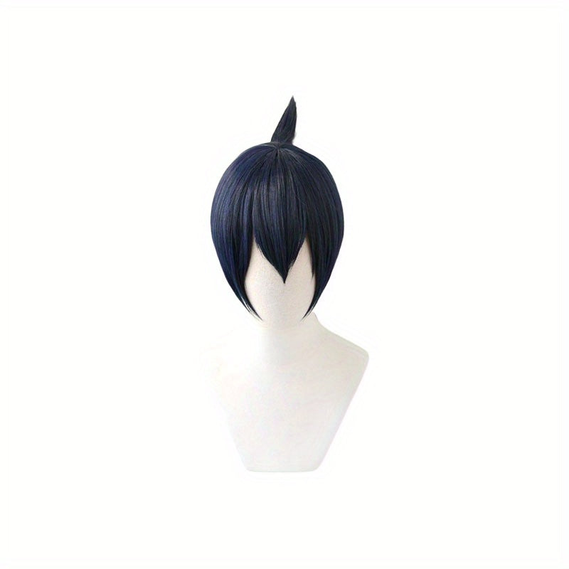 Men's Mixed Wig Anime Party Cosplay Halloween Short Hair Full Headgear