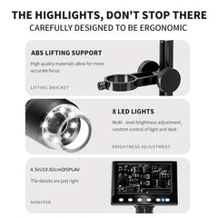 1600X Digital Microscope 960P Video Microscope For Adult Soldering