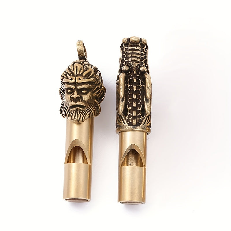 Brass Whistle Dragon Monkey Elephant Design Outdoor Survival Emergency