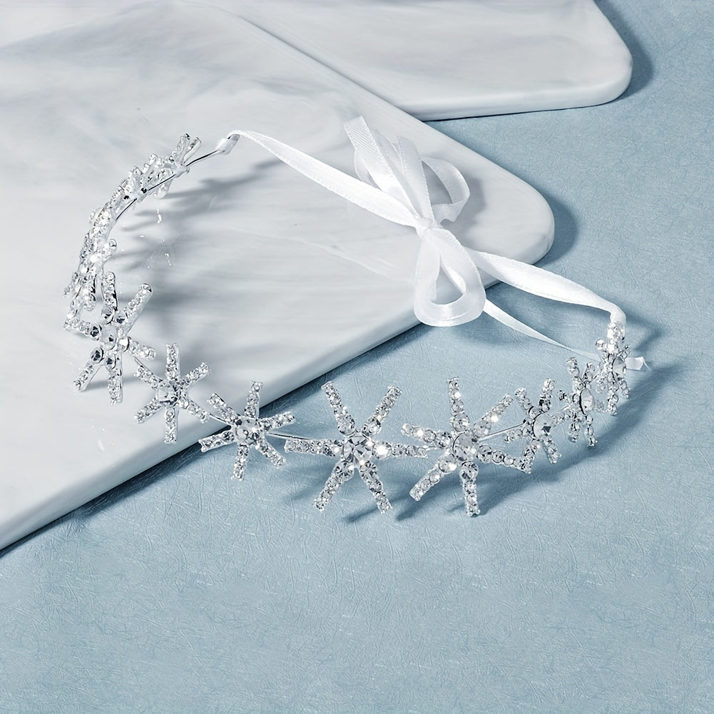 Rhinestone Star Decor Hair Band Bridal Wedding Headwear