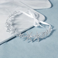 Rhinestone Star Decor Hair Band Bridal Wedding Headwear