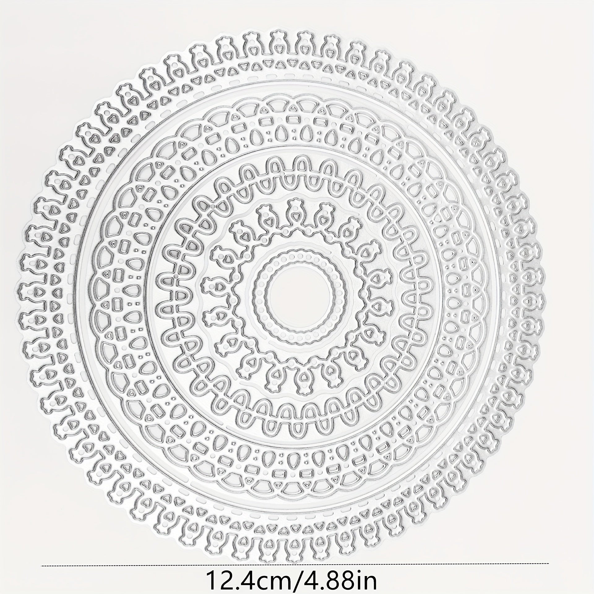 Round Circle Lace Embossing Folder Metal Cutting Dies For Scrapbo