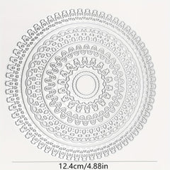 Round Circle Lace Embossing Folder Metal Cutting Dies For Scrapbo