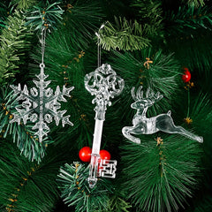 Christmas Hanging Ornaments Snowflake Reindeer Tree Decor