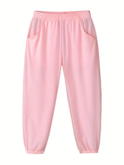 Boys Casual Ice Silk Long Pants Spring Autumn Kids Clothing