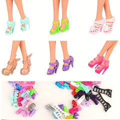 20 Pairs Doll Shoes High Heels Flat Boots 11.5 Inch Doll Accessories