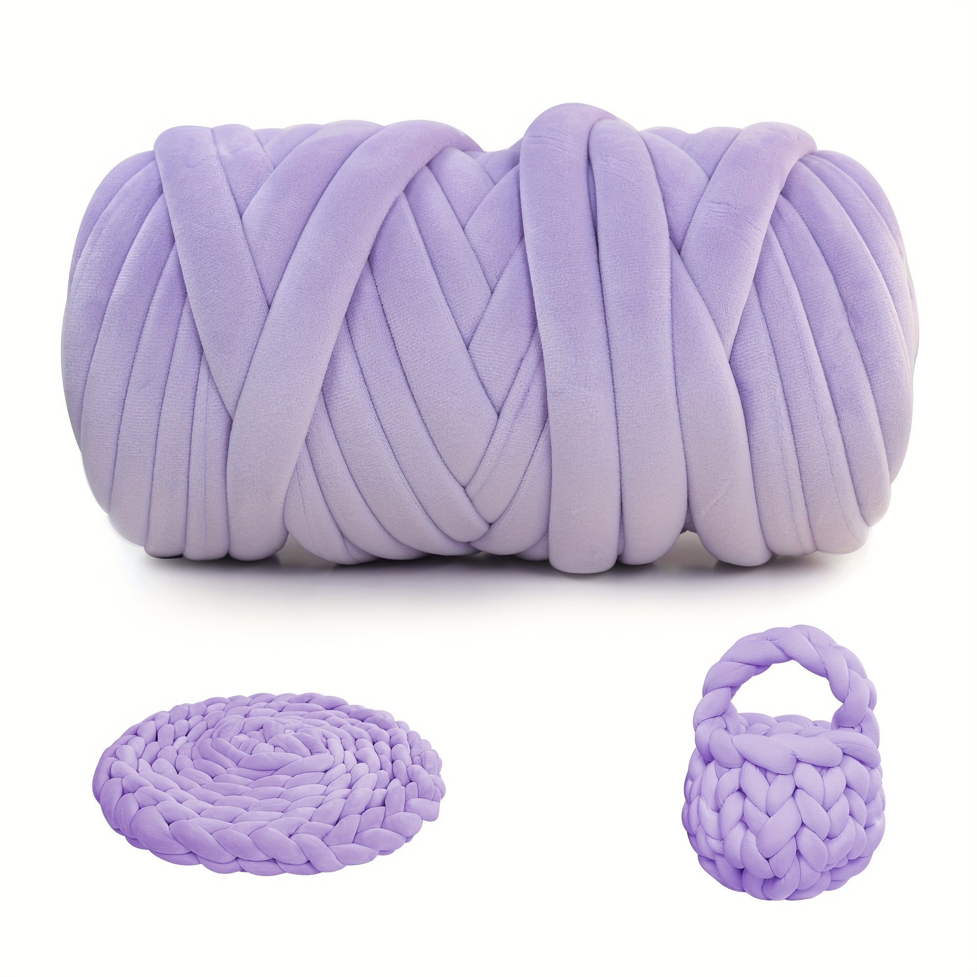 Arm Knitting Chunky Yarn Saver Jumbo Velvet Yarn for Large Hand Knit Blankets