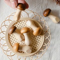 Mushroom Chopsticks Rack Wooden Party Decoration