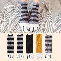 5 Pairs Cat Claw Fuzzy Socks Women's Stockings
