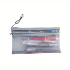 Double Layer Mesh Pencil Case Storage Bag Student Portable Pencil Case