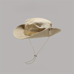 Unisex Sunshade Bucket Hat with Drawstring for Outdoor Travel