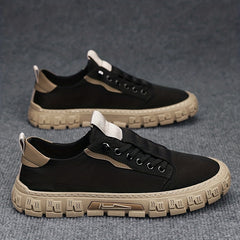 Men's Lace Up Sneakers Lightweight Comfy Non slip Skate Shoes