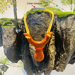 High Precision Wooden Slingshot Toy with Rubber Band