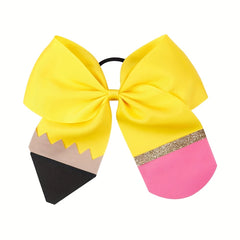 Fashionable Pencil Pattern Bow Hair Tie for Girls
