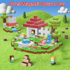 108pcs CoolNuro Magnetic Animal Blocks Set Forest Theme Building Kit Toy