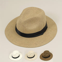 Men's Outdoor Seaside Sunscreen Jazz Straw Hat Beach Hat