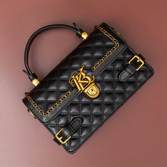 Plaid Quilted Crossbody Bag with Detachable Strap
