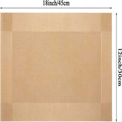 Crossweave Woven Vinyl Placemats Set Non Slip Insulation Washable Table Mats