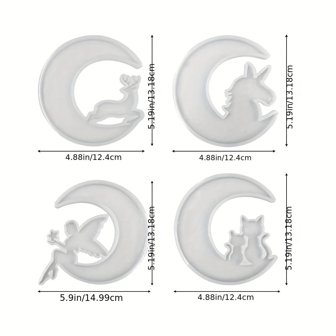 Silicone Moon Cat Fawn Angel Unicorn Molds for Resin
