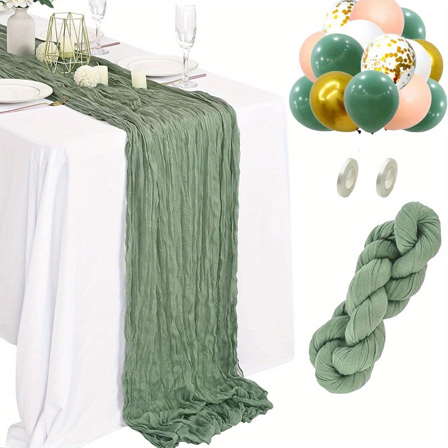 Balinese Pleated Table Runner Solid Cover