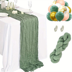 Balinese Pleated Table Runner Solid Cover