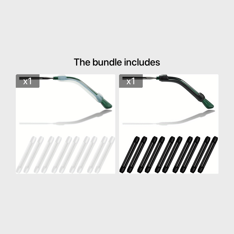 5 Pairs Soft Silicone Eyeglasses Temple Tips Sleeve Retainer