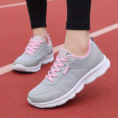 Mesh Non Slip Work Shoes for Women Soft Sole Lace Up Running Sports Shoes