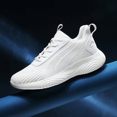 Men's Lace Up Mesh Sneakers Round Toe