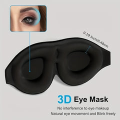 3D Contoured Eye Mask Soft Breathable Blackout for Travel Yoga Meditation