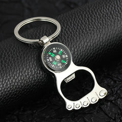 Toe Shaped Compass Keychain Bottle Opener Camping Picnic
