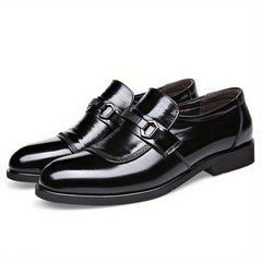 Men's Leather Oxford Shoes British Style Wear-resistant Non-slip Dress Shoes