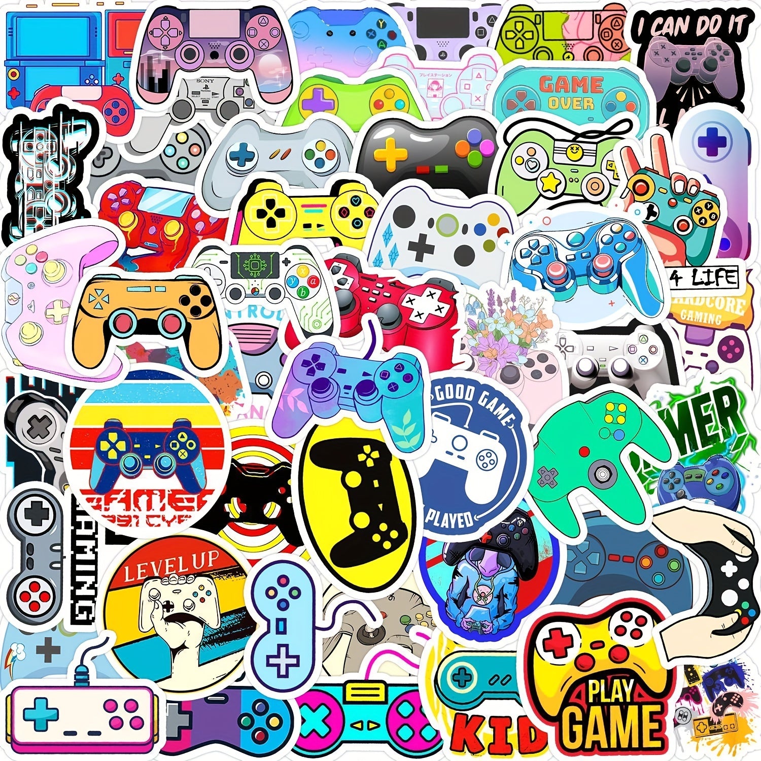 50pcs Game Console Stickers DIY Toys Wall Luggage Decoration Waterproof Stickers