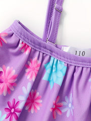 Toddler Girls Flowers One Piece Swimsuit Costumes