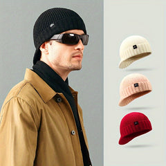 Men's Knitted Winter Hat Windproof Coldproof Outdoor