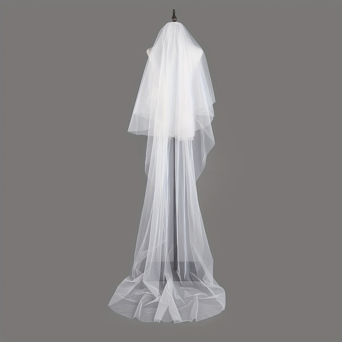 Ivory Bridal Veil Tulle Short